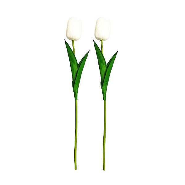 گل مصنوعی مدل لاله لمسی مجموعه 3 عددی