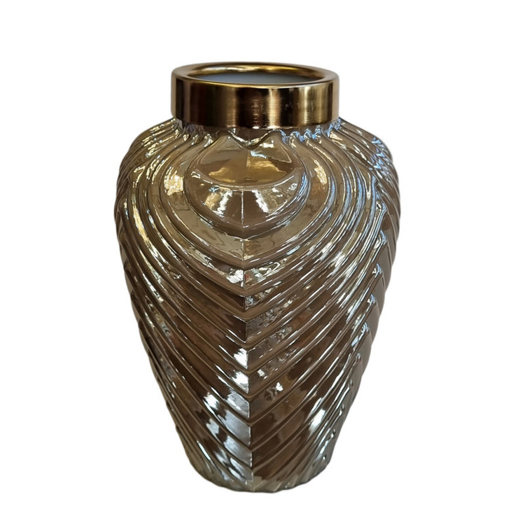 گلدان شیشه ای مدل هشتی کد 2606