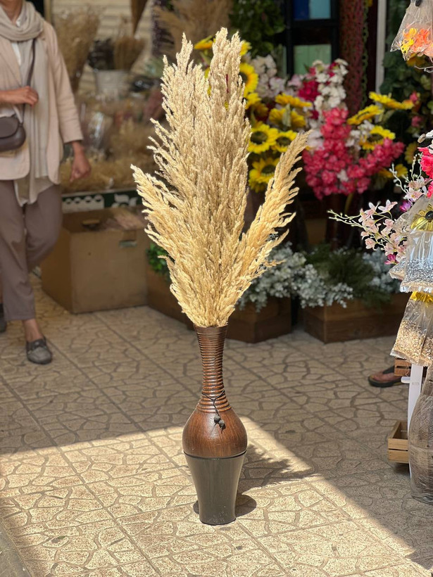 گلدان سرامیکی طرح چوب ارتفاع ۶۰ سانت