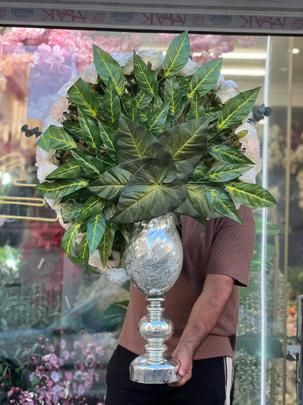 جام گل مصنوعی رز و ارکیده (مخصوص خواستگاری)